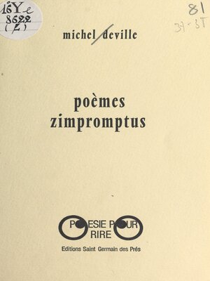 cover image of Poèmes zimpromptus